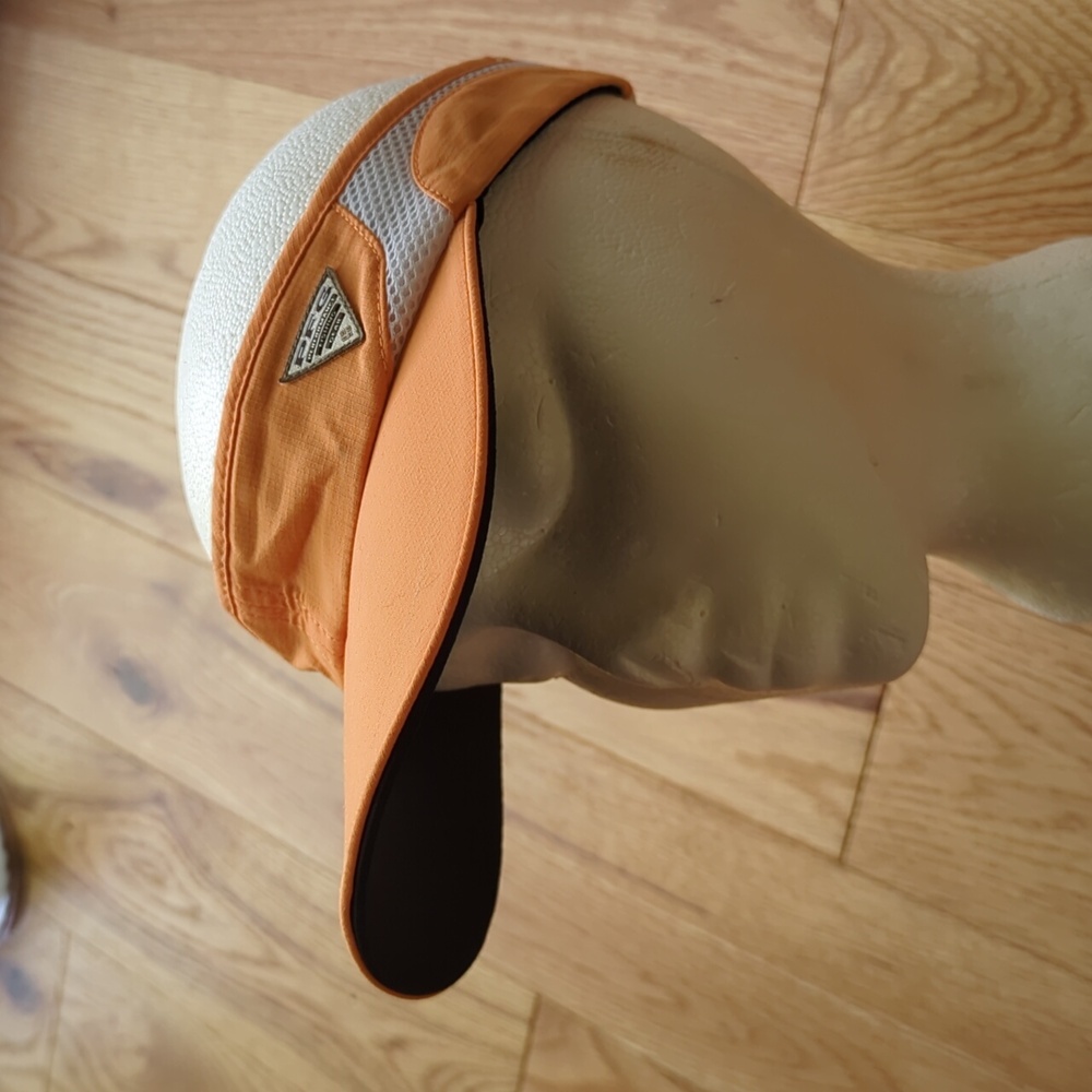 Columbia. Coolhead PFG Orange Visor. Velcro Adjustable.